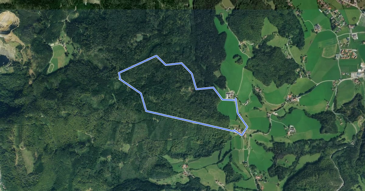 Маршрут Hochglaserer-Rundweg на спутниковом снимке