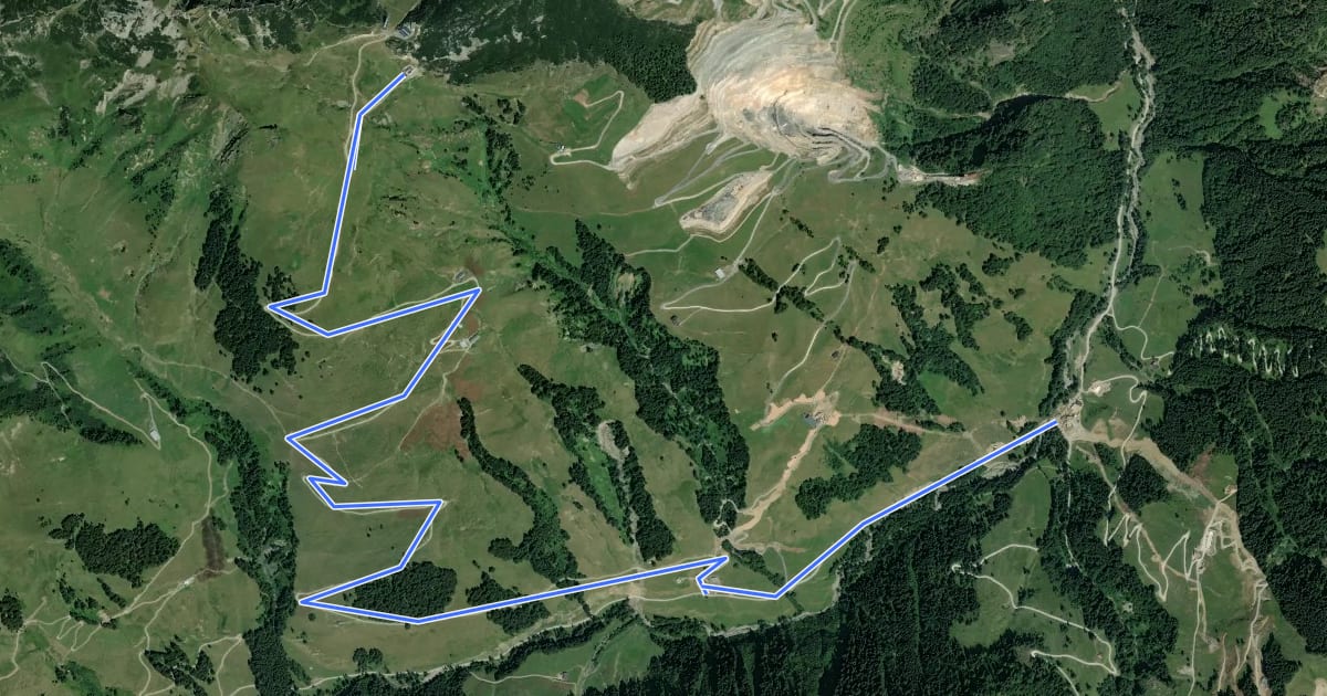 Маршрут Hochhörndler Hütte на спутниковом снимке