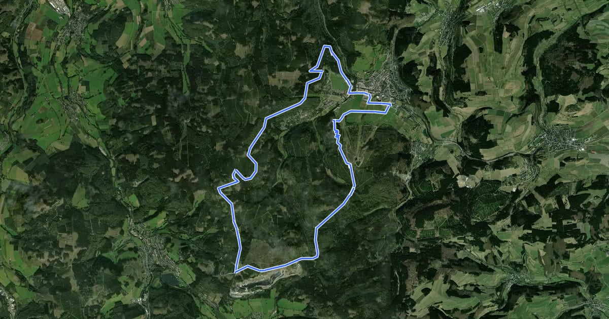 Маршрут Hochheide-Tour на спутниковом снимке