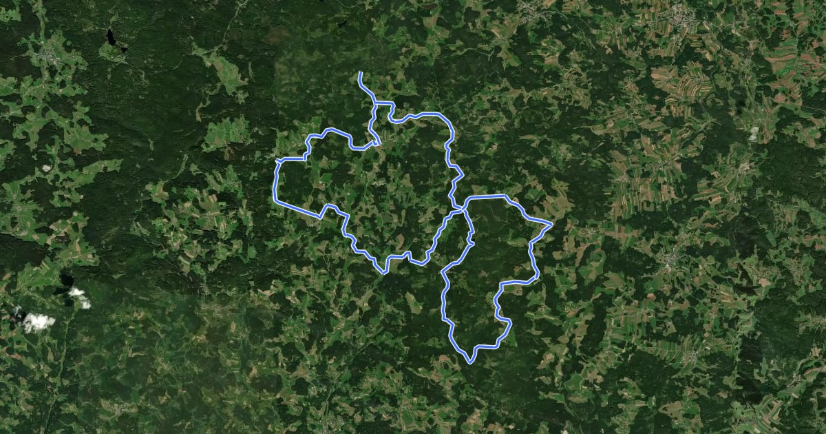 Маршрут Hochlandradroute Nr. 944 на спутниковом снимке