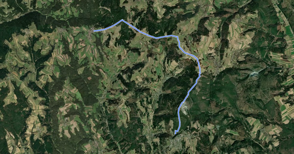 Маршрут Hochneukirchen - Hutwisch - Steinstückel - Kienberg - Bernstein на спутниковом снимке