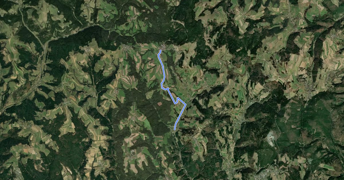 Маршрут Hochneukirchen - Maltern на спутниковом снимке