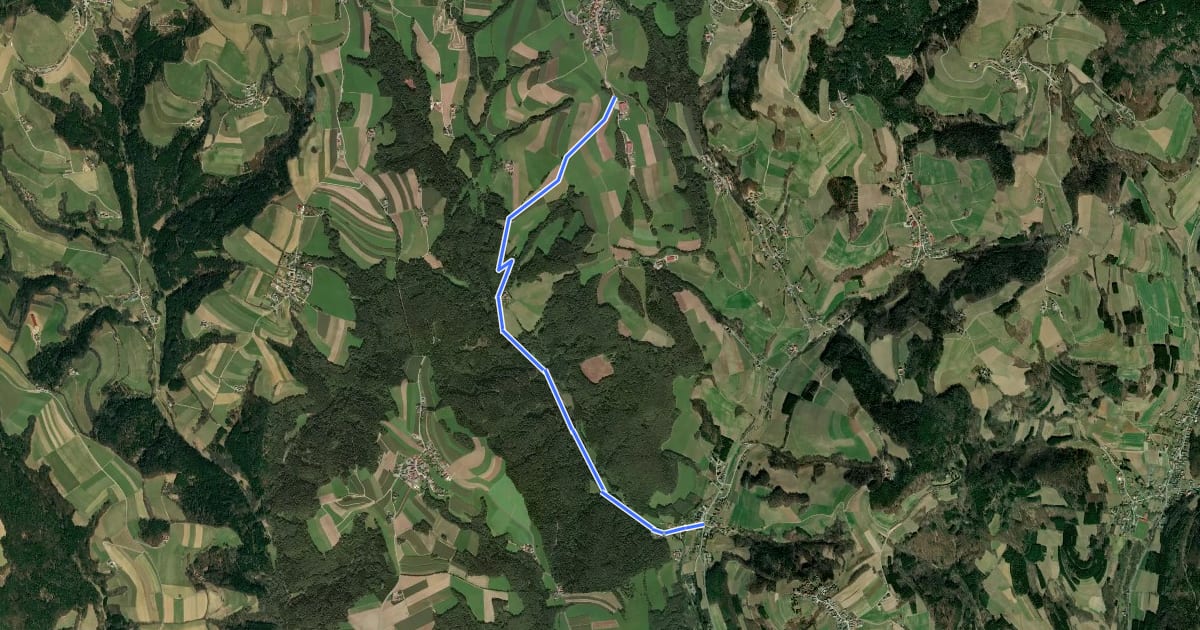 Маршрут Hochneukirchen - Schwarzer Graben - Maltern на спутниковом снимке