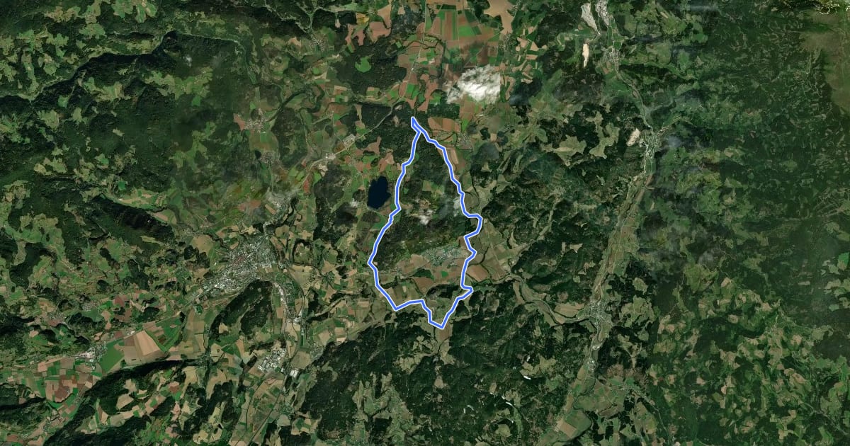 Маршрут Hochosterwitz Tour на спутниковом снимке