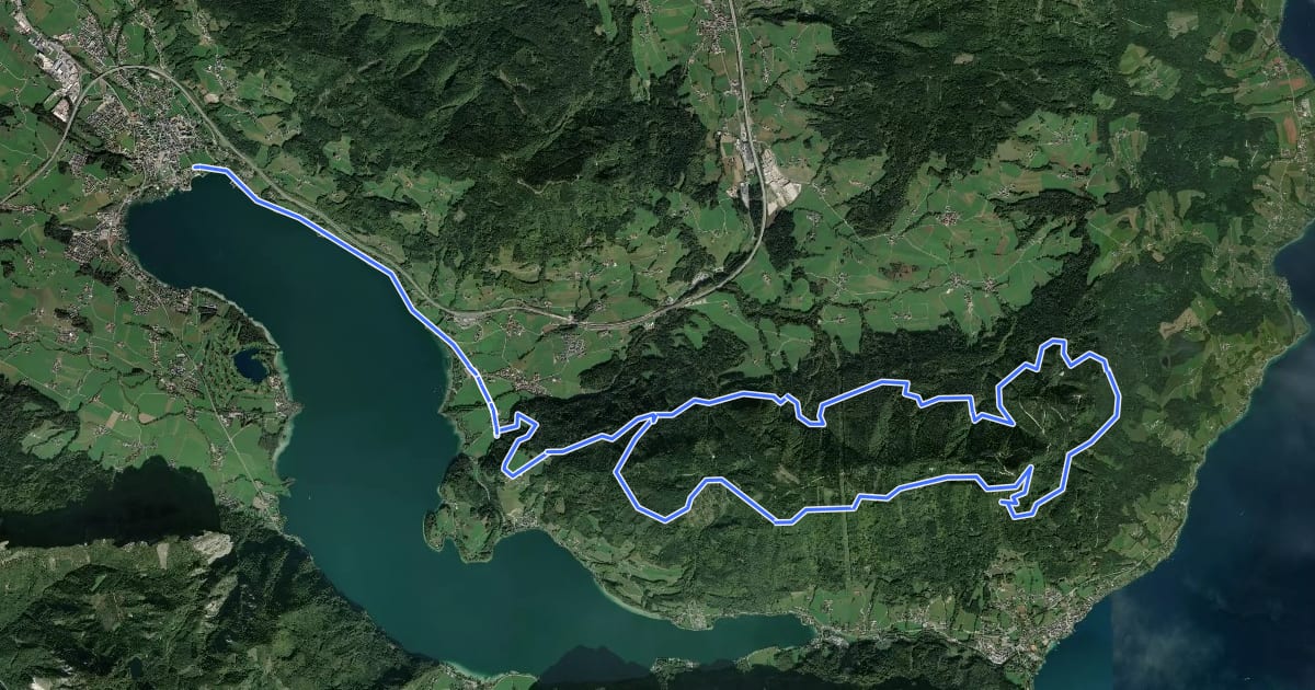 Маршрут Hochplett MTB-Runde schwer на спутниковом снимке