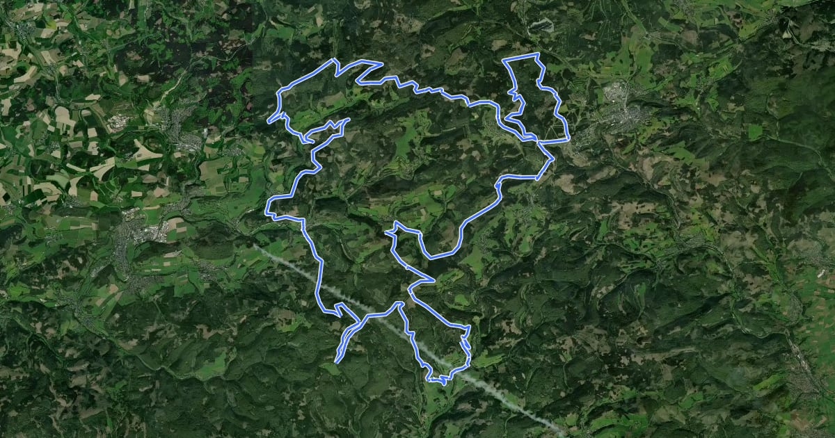 Маршрут Hochsauerland Zweitausender на спутниковом снимке