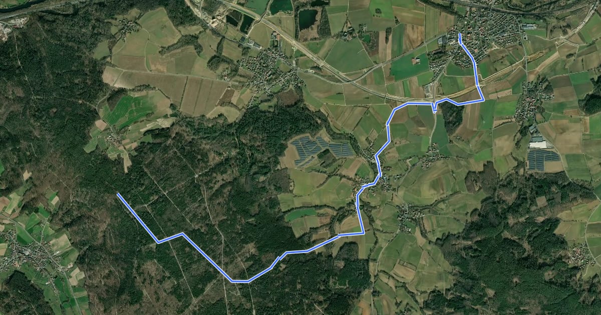 Маршрут Hochstadter Südweg на спутниковом снимке