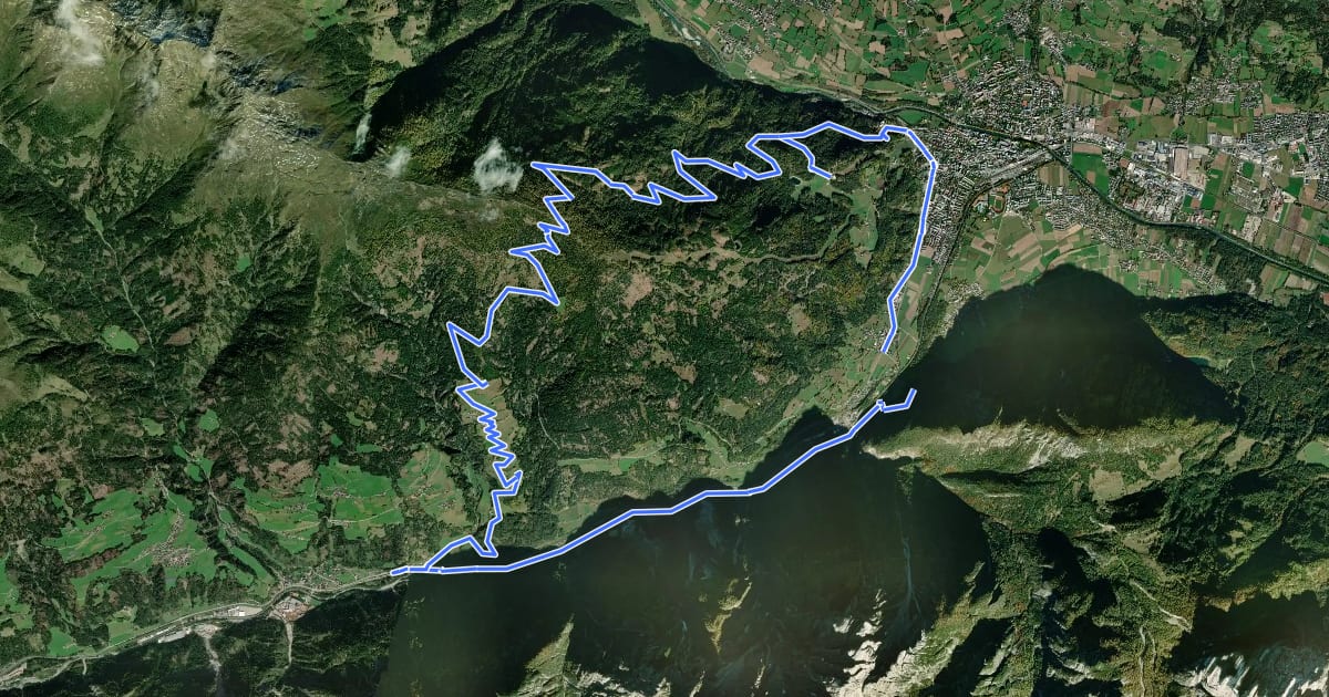 Маршрут Hochsteinrunde на спутниковом снимке