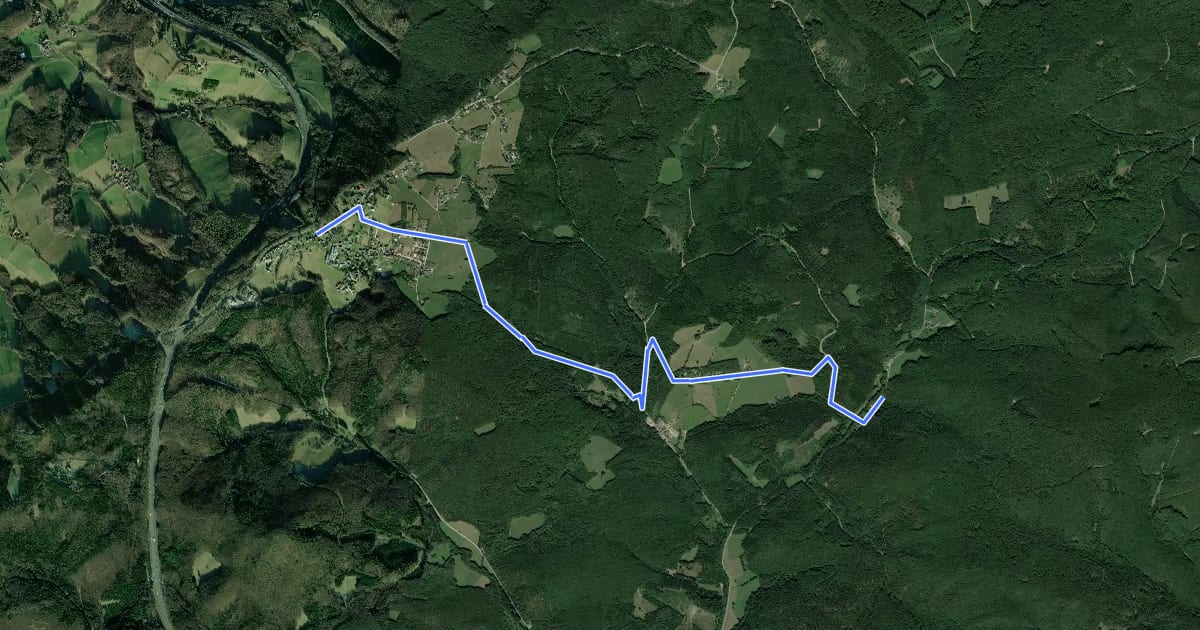 Маршрут Hochstraß - Ranzenbach - Agsbach на спутниковом снимке