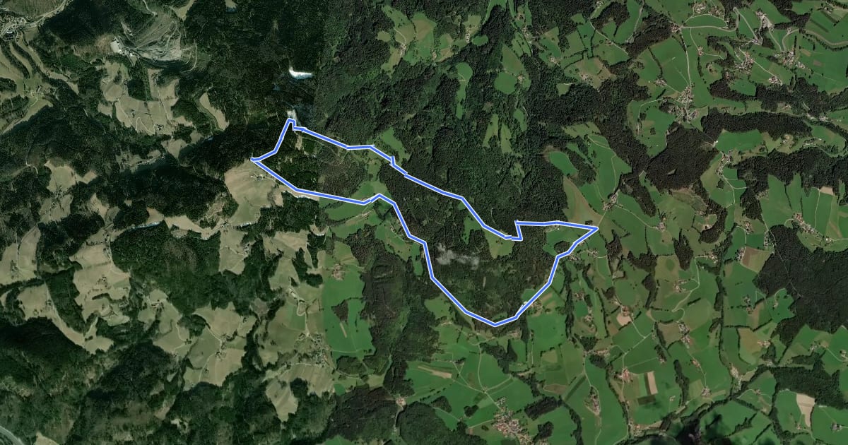 Маршрут Hochtrötsch Rundwanderweg 14a на спутниковом снимке