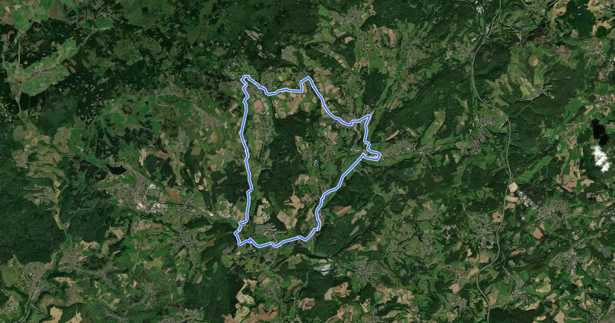 Маршрут Hochwälder-Runde на спутниковом снимке