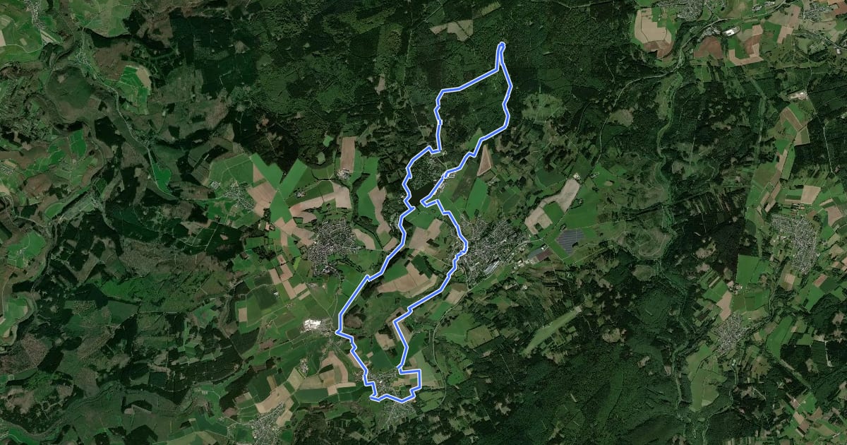 Маршрут Hochwald Acht на спутниковом снимке