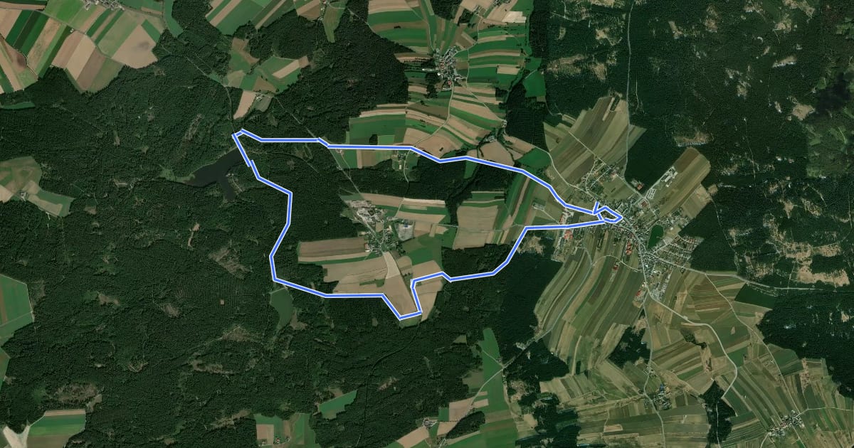Маршрут Hochwaldklänge 31 на спутниковом снимке