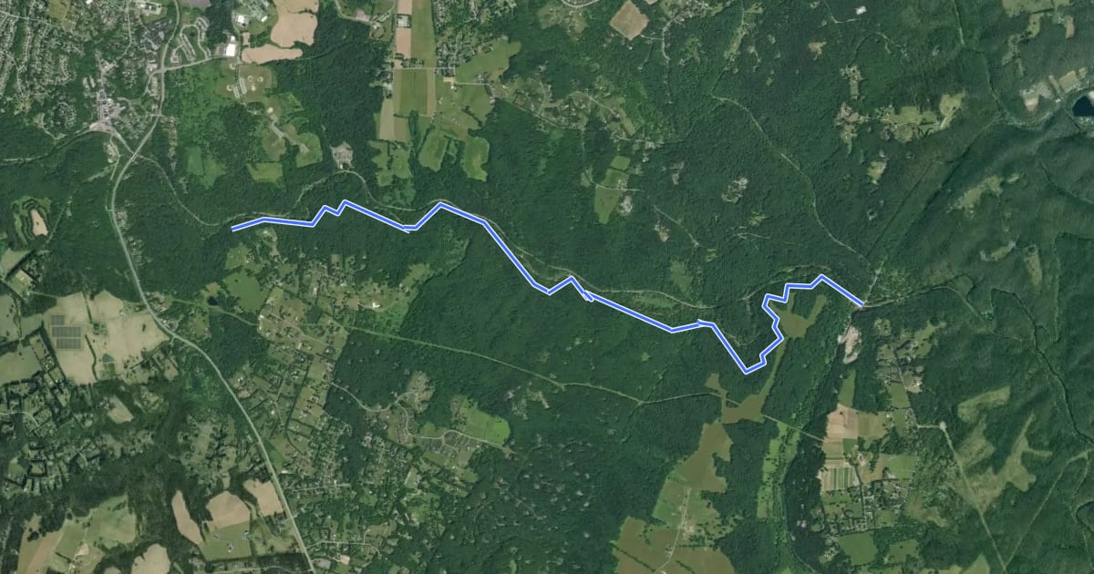 Маршрут HoCo Thru Trail на спутниковом снимке