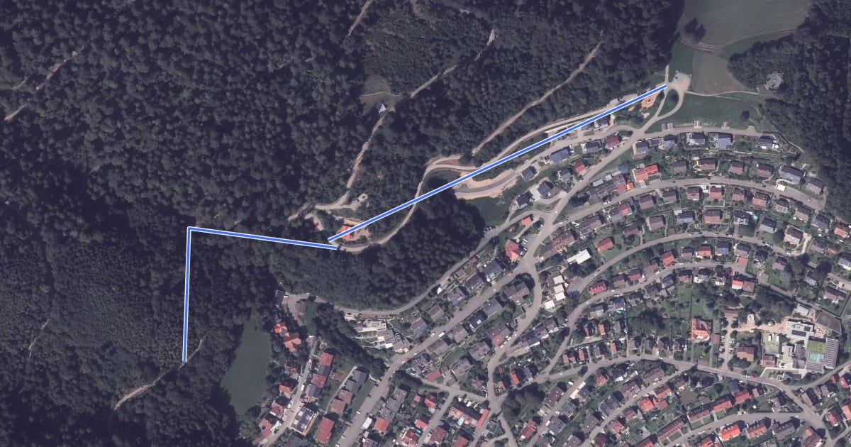 Маршрут Hofbergweg - Hofeckle на спутниковом снимке