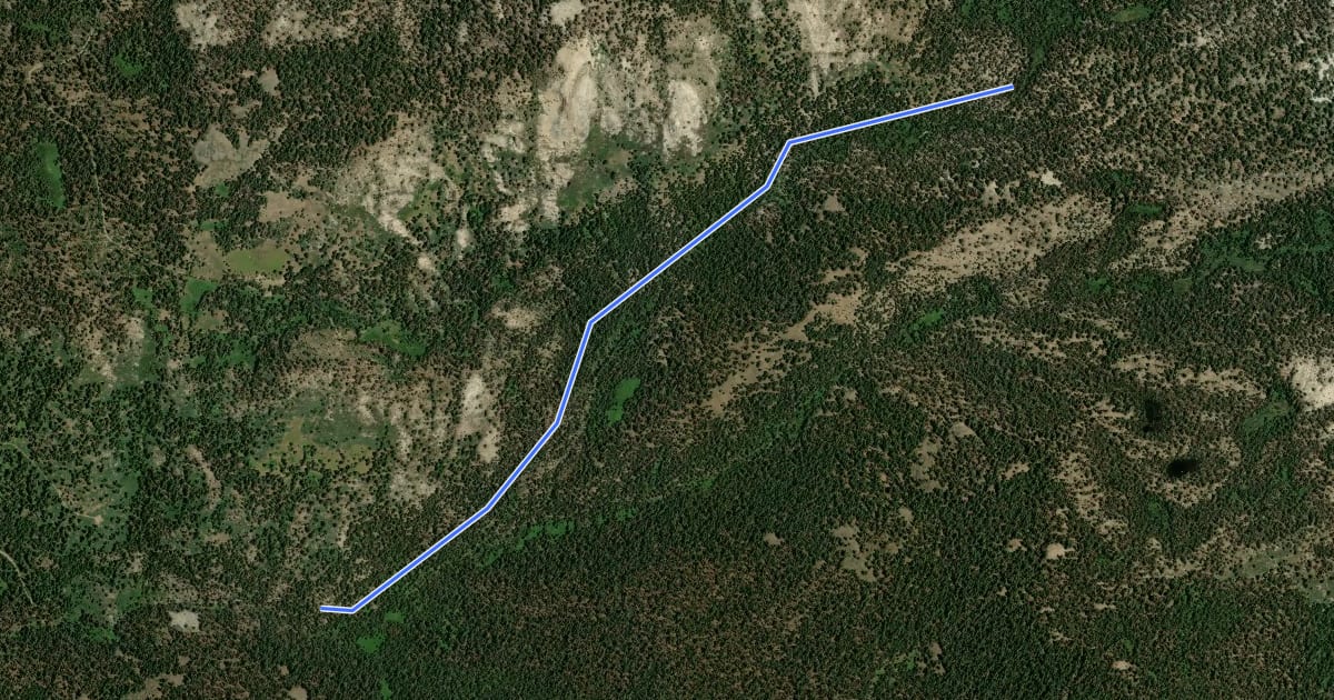 Маршрут Hoffman Mountain Trail на спутниковом снимке