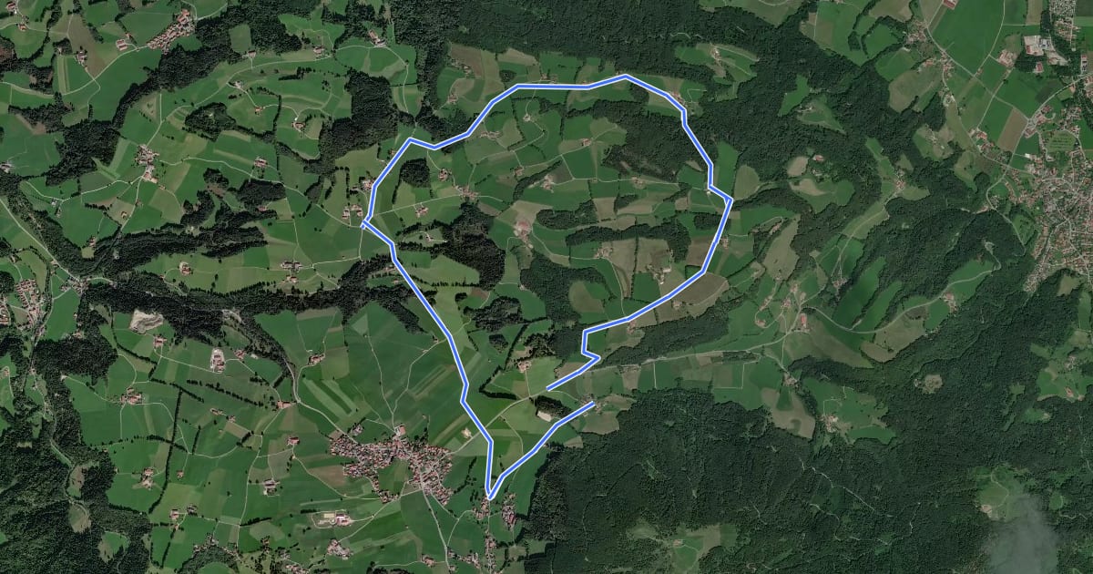 Маршрут Hofkapellenwanderung на спутниковом снимке