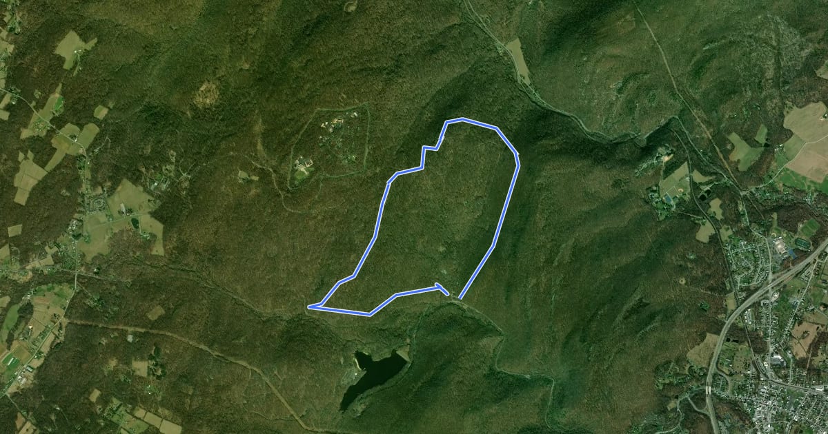Маршрут Hog Rock Loop Trail на спутниковом снимке