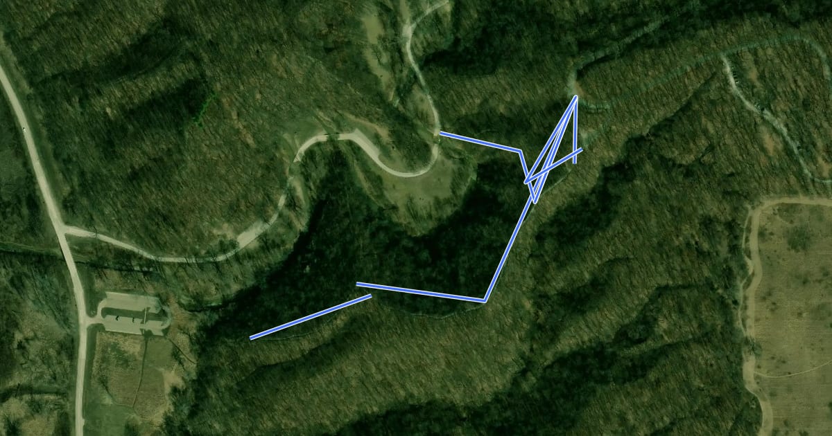 Маршрут Hog's Back Trail на спутниковом снимке