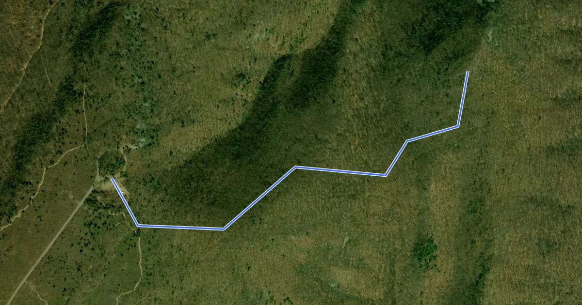 Маршрут Hogback Mountain Trail на спутниковом снимке