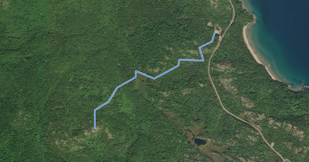 Маршрут Hogback North на спутниковом снимке