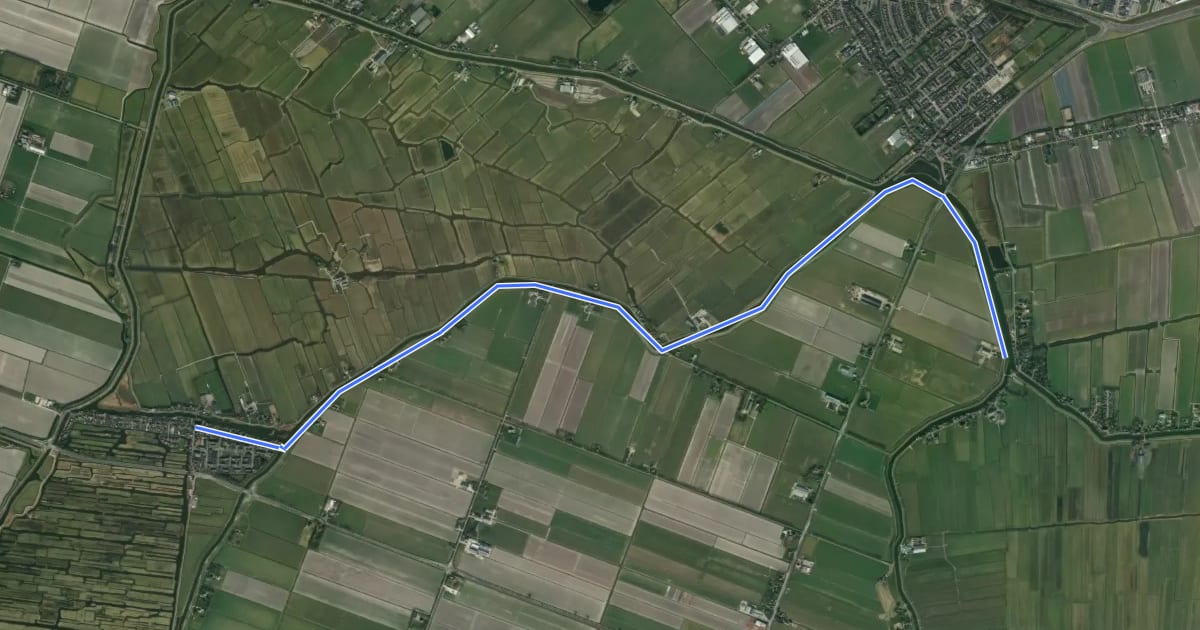 Маршрут Hogedijkroute на спутниковом снимке