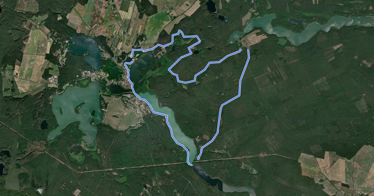Маршрут Hohe-Heide-Rundweg на спутниковом снимке