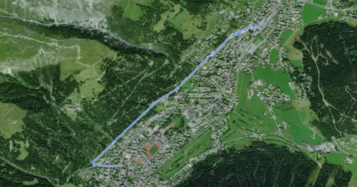 Маршрут Hohe Promenade на спутниковом снимке