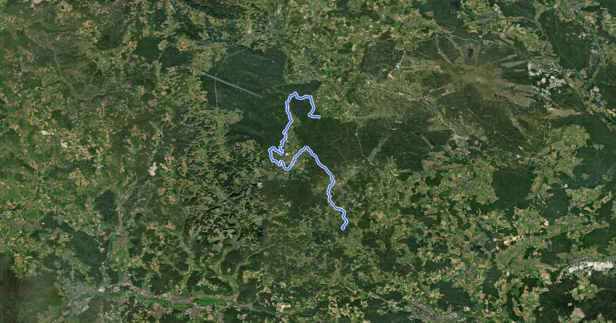 Маршрут Hohe Tanne-Zantberg на спутниковом снимке