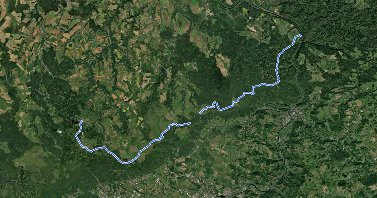 Маршрут Hohe Tour на спутниковом снимке