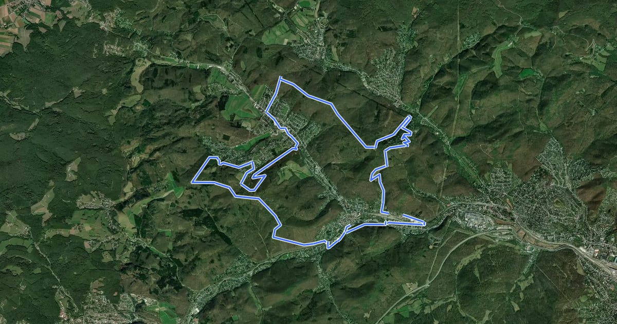 Маршрут Hohe Wand Wiese-Strecke на спутниковом снимке
