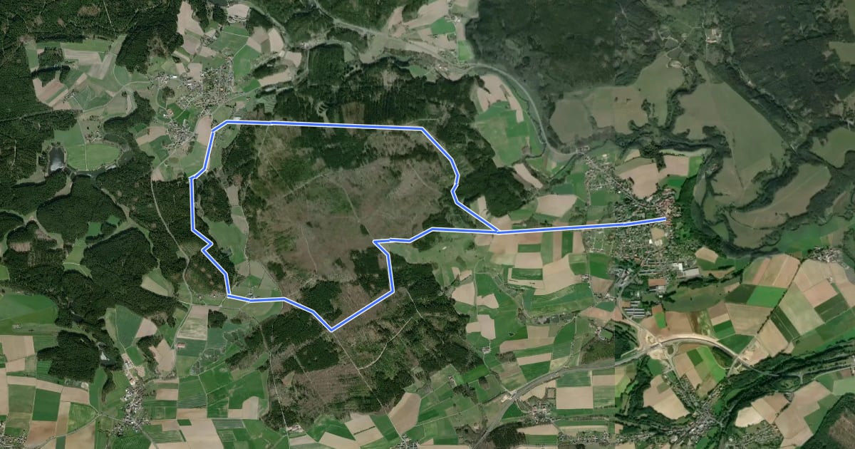 Маршрут Hohenberg RW 3 на спутниковом снимке