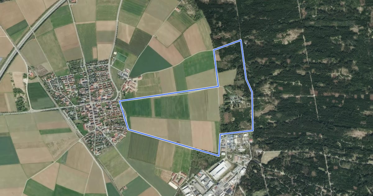 Маршрут Hohenbrunner Rundwanderweg Rot на спутниковом снимке