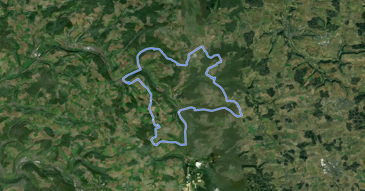 Маршрут Hohenloher Land Tour на спутниковом снимке