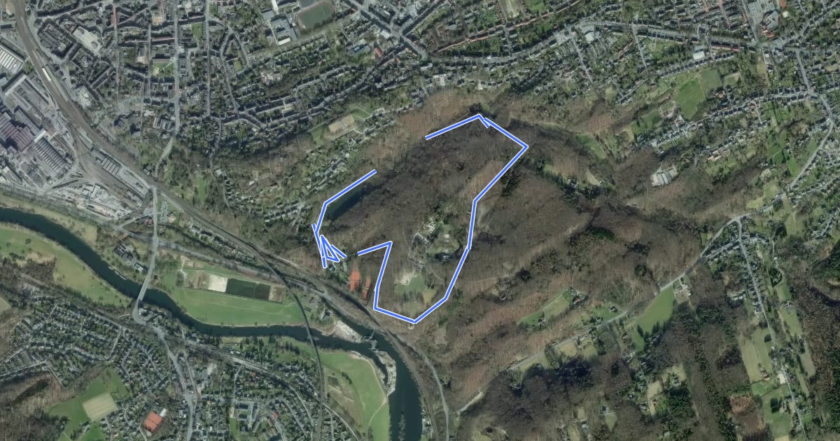 Маршрут Hohenstein Rundweg H3 на спутниковом снимке