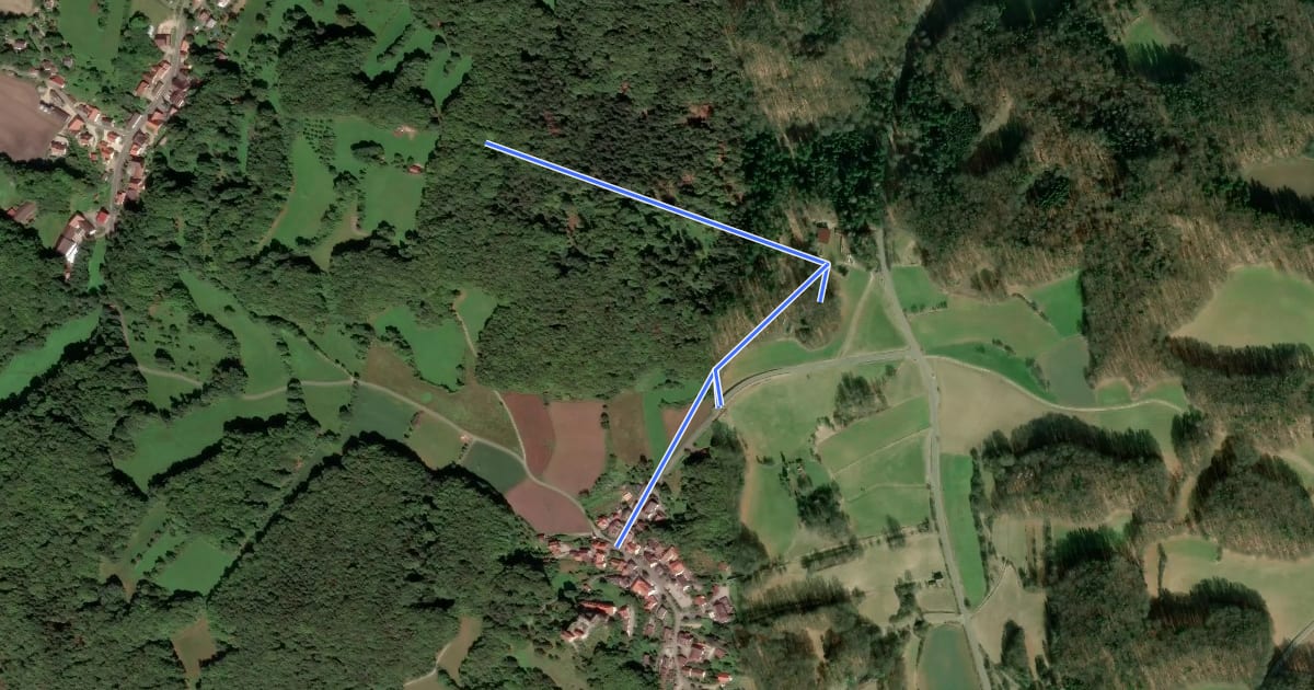 Маршрут Hohensteiner Rundweg на спутниковом снимке