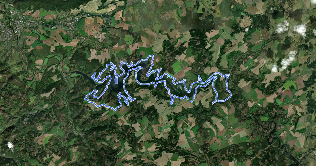Маршрут Hohenwarte Stausee Weg на спутниковом снимке