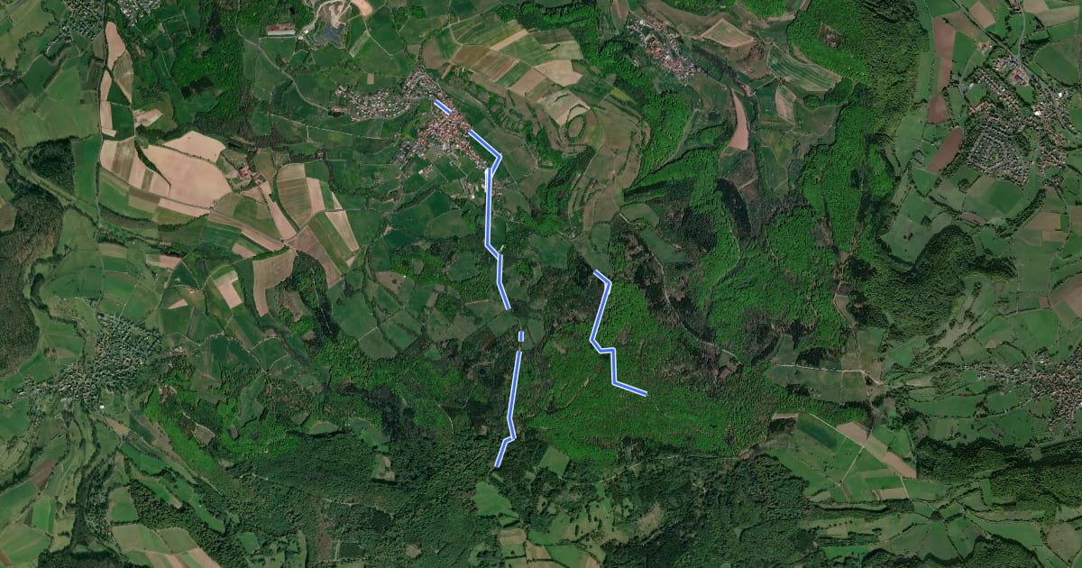 Маршрут Hohenzell - Rundweg 1 на спутниковом снимке