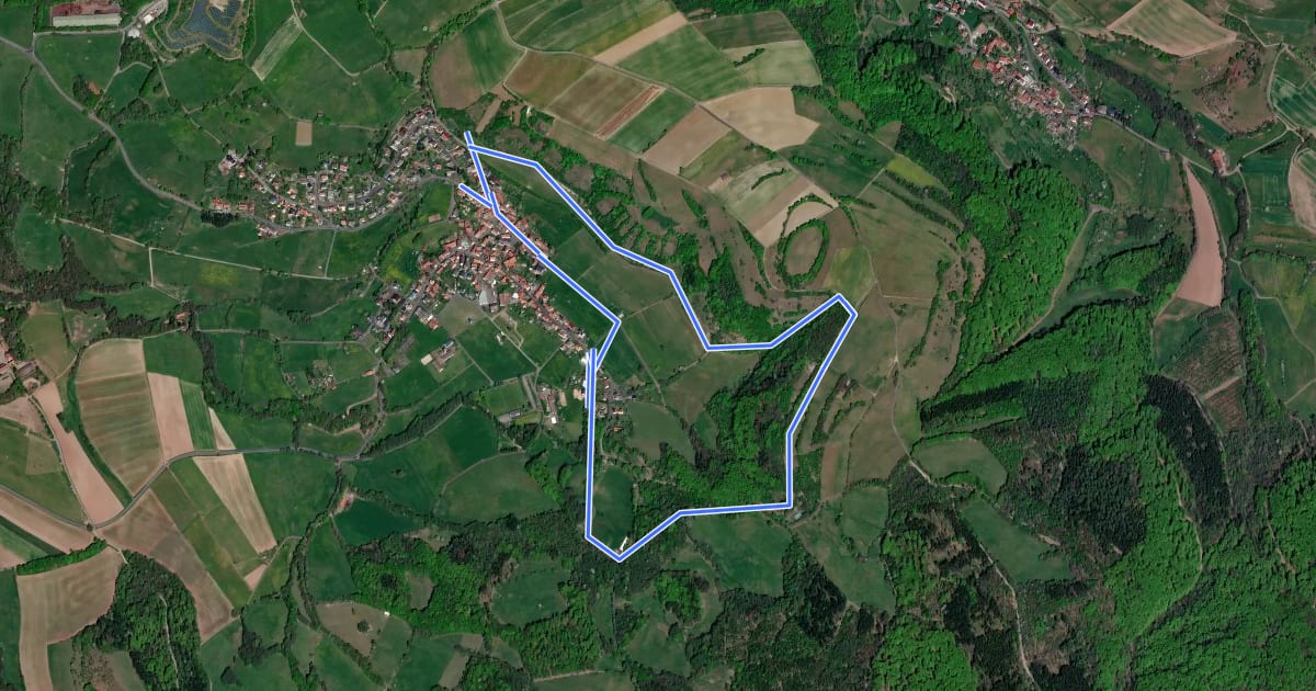 Маршрут Hohenzell - Rundweg 2 на спутниковом снимке