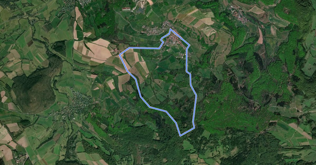 Маршрут Hohenzell - Rundweg 5 на спутниковом снимке