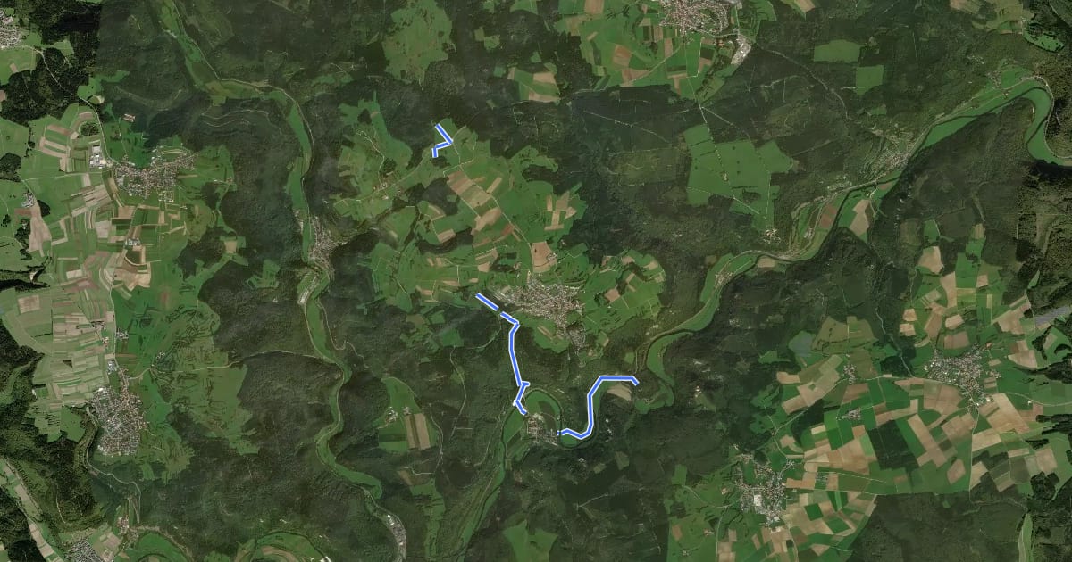 Маршрут Hohenzollernweg на спутниковом снимке