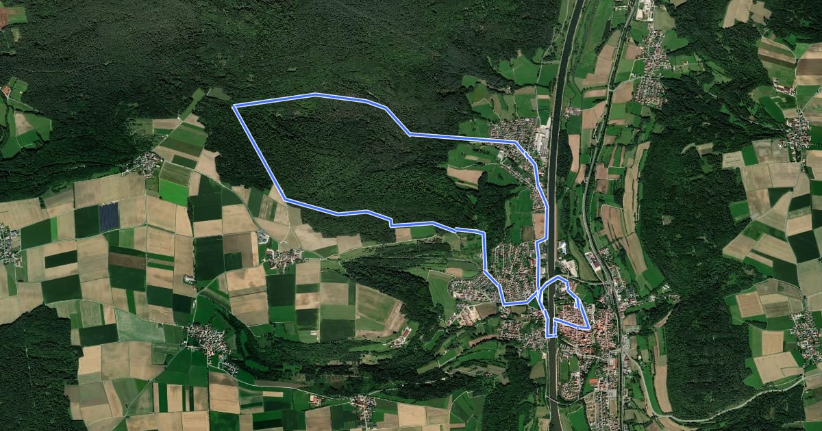 Маршрут Hoher Brunnen на спутниковом снимке