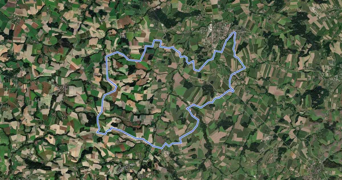 Маршрут Hoher Schacher Runde на спутниковом снимке