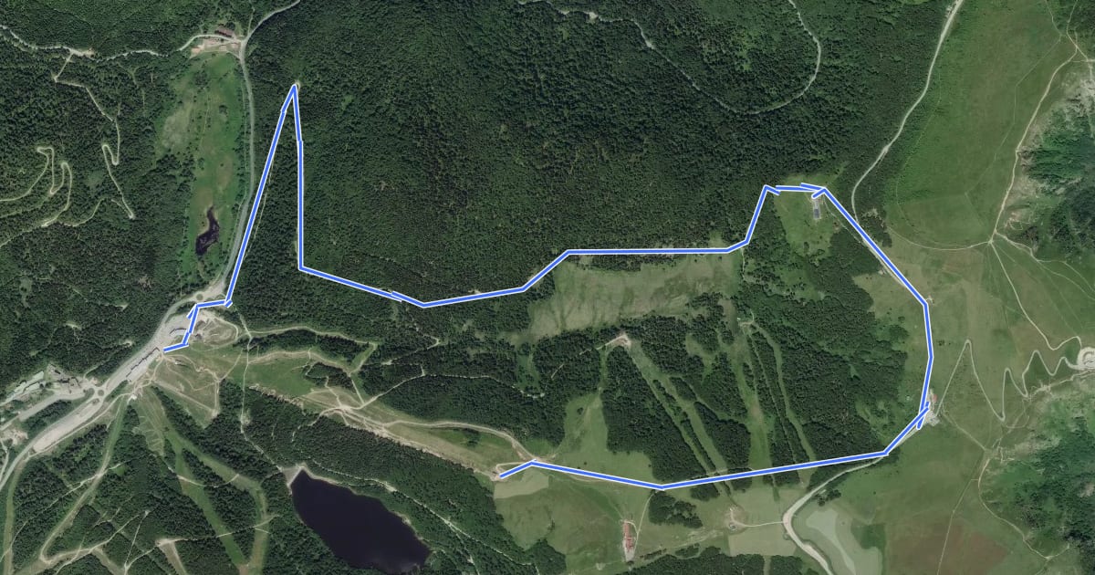 Маршрут Hohneck - Col de Thiaville на спутниковом снимке