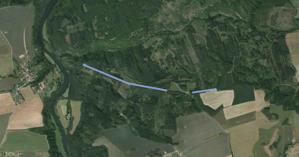 Маршрут Holý vrch на спутниковом снимке