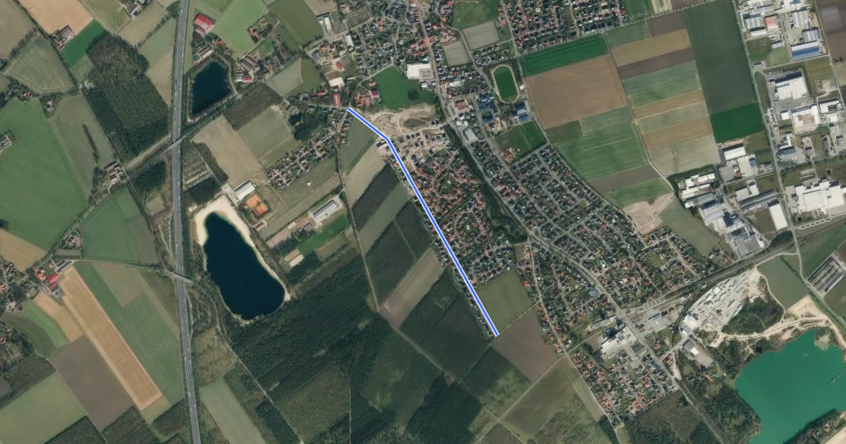 Маршрут Holdorf (27) - Holdorf (45) на спутниковом снимке