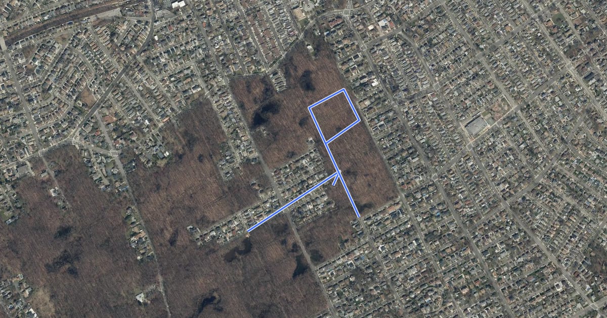 Маршрут Holdridge Woods Trail на спутниковом снимке