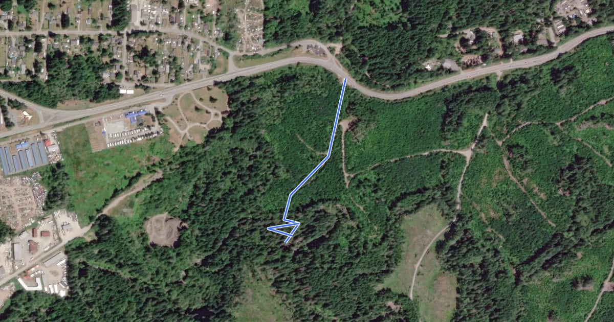 Маршрут Hole-in-the-wall Trail на спутниковом снимке