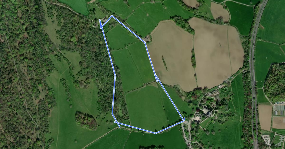 Маршрут Holeslack Access Trail, Sizergh на спутниковом снимке