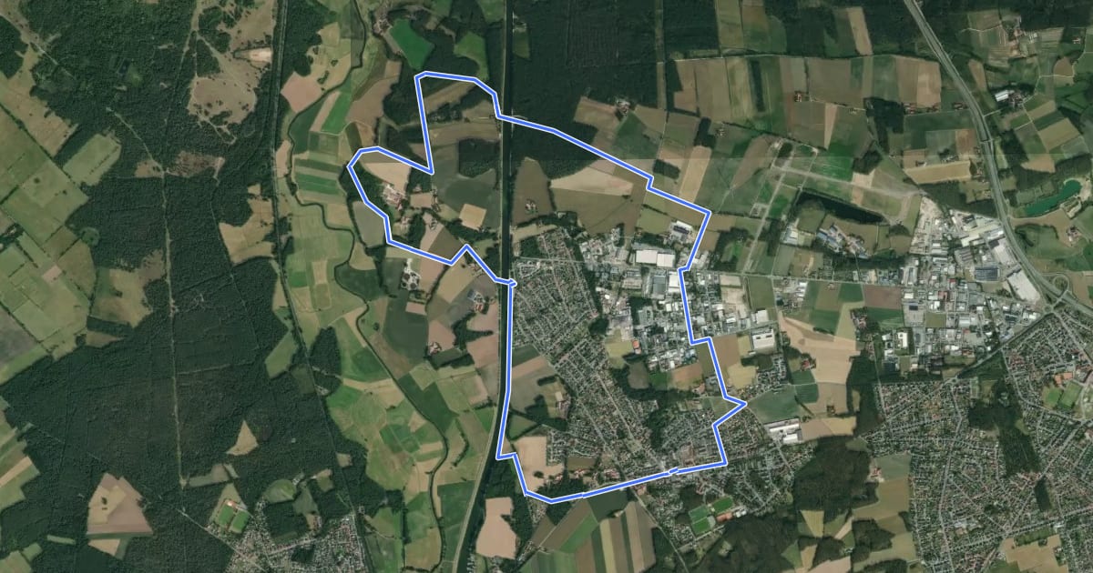 Маршрут Hollager Rundwanderweg Nr.2 на спутниковом снимке